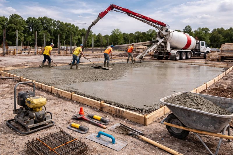 Commercial Slab Construction in Minor Hill, TN