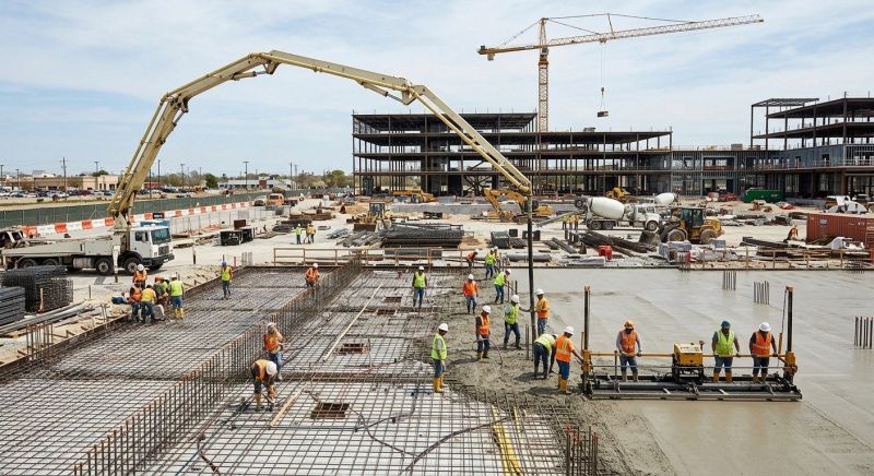 Commercial Slab Installation in Harvest, AL